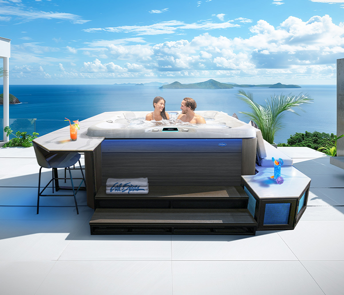 Calspas hot tub being used in a family setting - Flagstaff